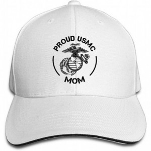 Baseball Caps Unisex Adjustable Sandwich Hats Solid Colors Baseball Cap Snapback Hat for Proud USMC Mom - Marines Mother - CE...