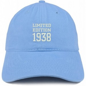 Baseball Caps Limited Edition 1938 Embroidered Birthday Gift Brushed Cotton Cap - Carolina Blue - C418D9NDYAL $37.25