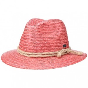 Cowboy Hats Tyrolean Straw Hat Women/Men - Made in Italy - Rose - CU18O024593 $71.64