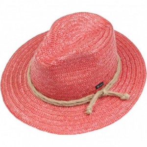 Cowboy Hats Tyrolean Straw Hat Women/Men - Made in Italy - Rose - CU18O024593 $70.81