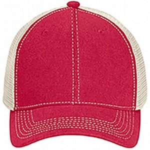 Baseball Caps Comfort Colors 105 Unstructured Trucker Cap - Red/ Ivory - CM182MCKHUH $19.91
