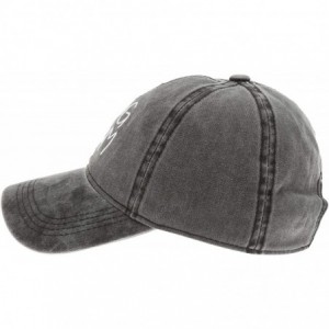 Baseball Caps Baseball Dad Hat Vintage Washed Cotton Low Profile Embroidered Adjustable Baseball Caps - Dog Mom - Black - CL1...