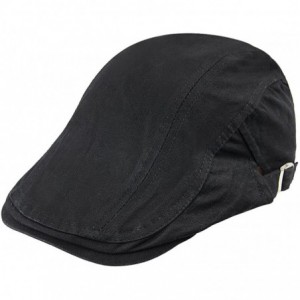 Newsboy Caps Men's Classic Newsboy Ivy Hat Vintage Cabbbie Gatsby Driving Beret Hat Flat Cap - Black- Style 1 - CX17YZ2E5I0 $...