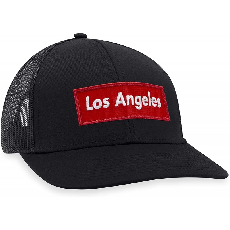 Baseball Caps Los Angeles Hat - LA Trucker Hat Baseball Cap Snapback Golf Hat (Black) - CJ18WU4X8X4 $34.73