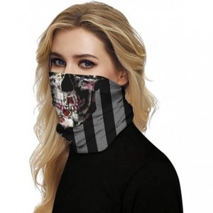 Balaclavas Bandana Face Mask Neck Gaiter- Dust Wind UV Protection Vivid 3D Mouth Cover for Women Men - Skull 7 - C51986ASQQM ...