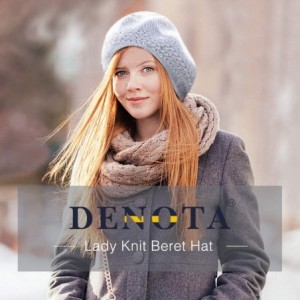 Berets Knit Berets for Women Winter Chic Skull Caps Slouchy Beanie Hat - Gray - CW18Y8DMC02 $19.70