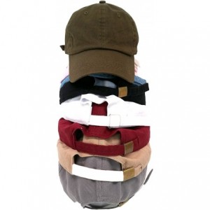Baseball Caps Plug Image Style Dad Hat Washed Cotton Polo Baseball Cap - White - C11880H5HME $33.84