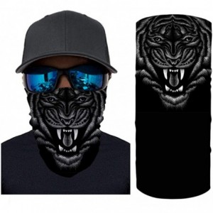 Balaclavas Cool 3D Animal Print Bandana Neck Gaiter Scarf Dust Wind Balaclava Headband for Men Women - Black Tiger - CB197ZQ7...