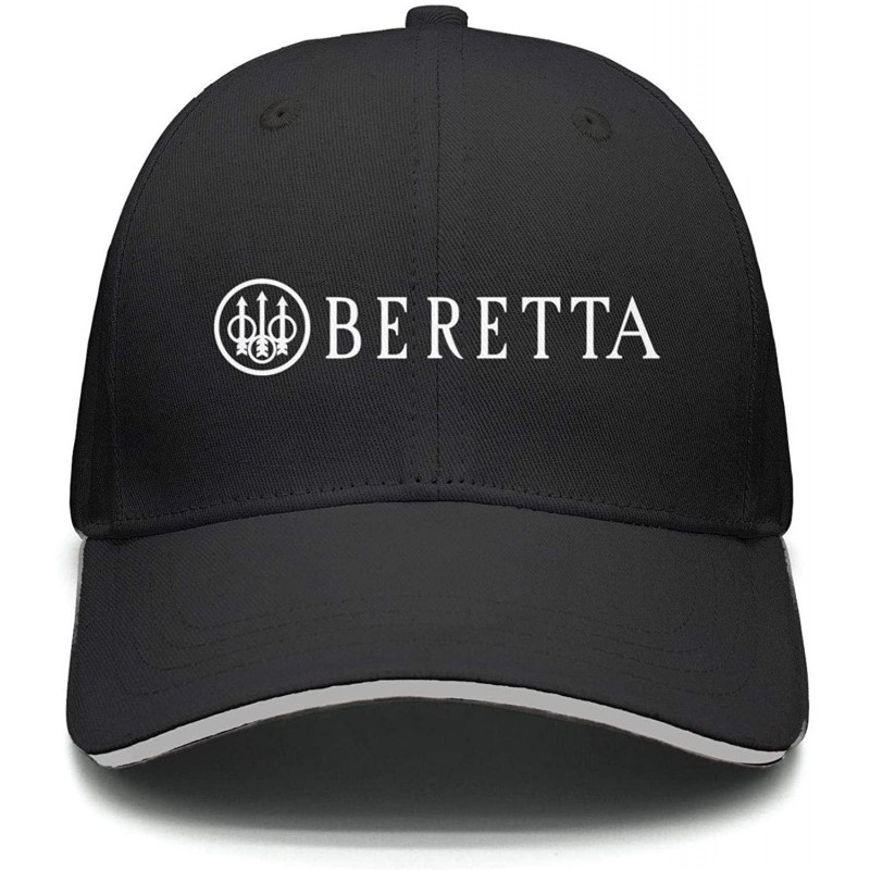 Baseball Caps Dad Beretta-Logo- Strapback Hat Best mesh Cap - Black-41 - CL18RHD4KIW $33.09