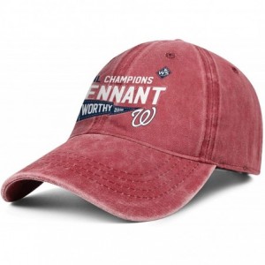 Baseball Caps Unisex Men's Women Denim 2019-National-League-Champion- Cap Stylish Cowboy Hats Athletic Caps - Red-8 - C918A85...