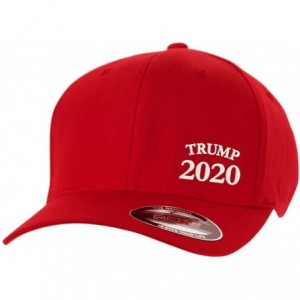 Baseball Caps Trump 2020 Make America Great Again! Flexfit 6277 Hat Cap Red - CF18H54Z7CO $43.51