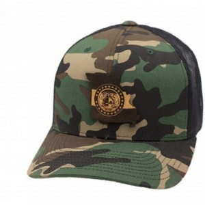 Baseball Caps Missouri 'The 24' Leather Patch Hat Curved Trucker - Heather Grey/Black - CF18IGOER32 $47.01