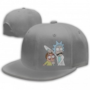 Baseball Caps Unisex Snapback Baseball Cap Peaked Hat Adjustable Flat Brim Hip Hop Cap - Ash - CU18GY7MDCG $25.94
