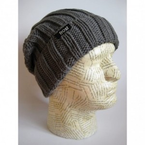 Skullies & Beanies Fall Winter Unisex Slouchy Rolled Cuff Hat Beanie - Charcoal - CQ11BH7MHNF $26.31