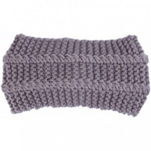 Cold Weather Headbands Womens Winter Chic Turban Bowknot/Floral Crochet Knit Headband Ear Warmer - Lt.gray - C01850ZSQZ6 $20.06