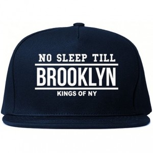 Baseball Caps No Sleep Till Brooklyn Snapback Hat - CB11MWR6O4H $42.92