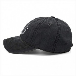 Baseball Caps Unisex Mama Bear Denim Hat Adjustable Washed Dyed Cotton Dad Baseball Caps - Papa Bear Black - CL197KM22CW $24.20