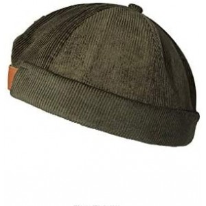 Skullies & Beanies Men Hats Docker Cap Hats Beanie Sailor Cap Worker Hat Rolled Cuff Retro Brimless Hat with Adjustable - S69...