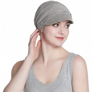 Newsboy Caps Breathable Bamboo Lined Cotton Hat and Scarf Set for Women - Light Gray Floral - C618NNXOHAR $30.90