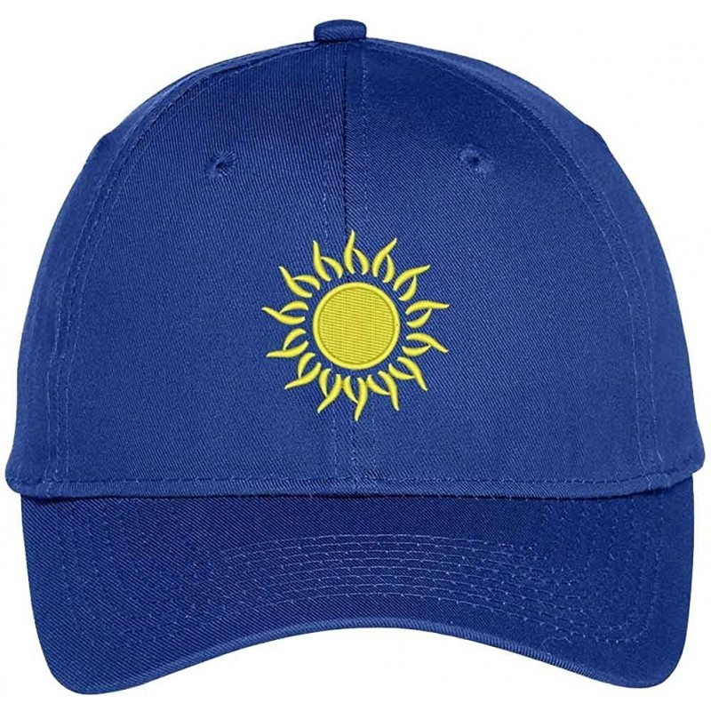 Baseball Caps Sunburst Embroidered High Profile Structured Baseball Cap - Royal - C712H0GMHJ5 $31.30