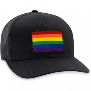 Baseball Caps Rainbow Hat - Pride Trucker Hat Baseball Cap Snapback Golf Hat (Black) - CP18SN7ER5S $34.11