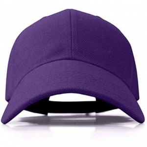 Baseball Caps Plain Adjustable Baseball Cap Classic Adjustable Hat Men Women Unisex Ballcap 6 Panels - Purple/Pack 2 - CZ192W...