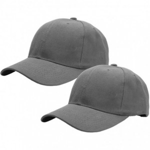Baseball Caps 2pcs Baseball Cap for Men Women Adjustable Size Perfect for Outdoor Activities - Dark Grey/Dark Grey - CB195COQ...