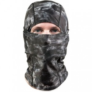 Balaclavas Aqua Design - Cool Weather Mens Face Mask UPF50+ Sun Wind Helmet Liner Balaclava - Black Water - CO120QJSL4D $50.26