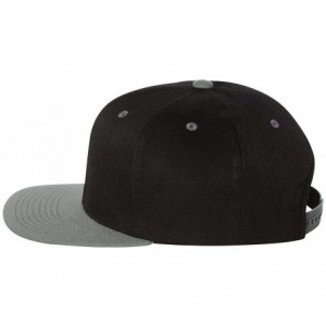Baseball Caps One Ten Flat Bill Snapback Cap - 110F - Black/Grey - CW17YRNCHH5 $20.10