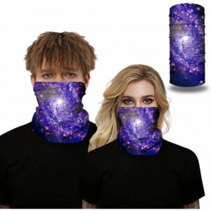 Balaclavas 3D Galaxy Print Seamless Bandana Neck Gaiter Scarf Dust Wind Sun Protection Scarf Neck Balaclava - Purple Galaxy -...