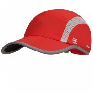 Baseball Caps UPF 50+ Outdoor Hat Folding Reflective Running Cap Unstructured Sport Hats for Men & Women - Red - CL18E23ZHSS ...