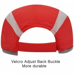 Baseball Caps UPF 50+ Outdoor Hat Folding Reflective Running Cap Unstructured Sport Hats for Men & Women - Red - CL18E23ZHSS ...
