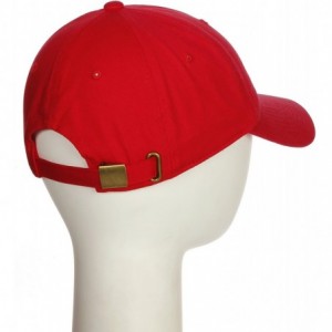 Baseball Caps Customized Letter Intial Baseball Hat A to Z Team Colors- Red Cap Black White - Letter Z - CV18NGS9K5Z $25.20