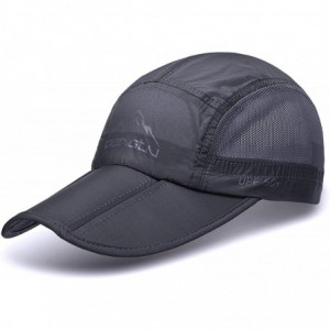 Sun Hats UPF50+ Protect Sun Hat Unisex Outdoor Quick Dry Collapsible Portable Cap - B-dark Grey - CM183QX2KAW $30.55