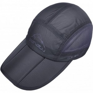 Sun Hats UPF50+ Protect Sun Hat Unisex Outdoor Quick Dry Collapsible Portable Cap - B-dark Grey - CM183QX2KAW $27.35