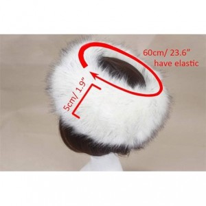 Cold Weather Headbands Women's Faux Fur Headband Soft Winter Cossack Russion Style Hat Cap - Rose Red - CI18L8IWGH7 $23.01