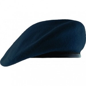 Berets Unlined Beret with Leather Sweatband - Academy Blue - C511WV9RP53 $23.70