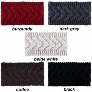 Cold Weather Headbands Knitted Hairband Crochet Twist Ear Warmer Winter Braided Head Wraps for Women Girls - Color G - C61898...