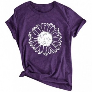 Balaclavas Womens Tops Sleeve Selinora Graphic - Purple 04 - CI198Y077QC $17.57