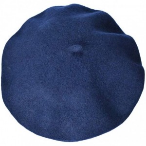 Berets Girls&Boys French Style Wool Beret Kids Hat - Navy Blue - CL18E7NZNOY $22.35