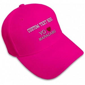 Baseball Caps Custom Baseball Cap Yo Amo Maracaibo Spanish Embroidery Dad Hats for Men & Women - Hot Pink - CI18ANLMZL0 $46.08