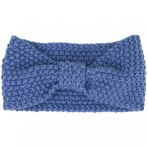 Headbands Women's Winter Knit Headband - Bow - Blue - CW12O67WNGX $23.43