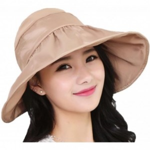 Sun Hats Summer Bill Flap Cap UPF 50+ Cotton Sun Hat Neck Cover Cord for Women - Khaki - CT18DKUZCZD $21.17