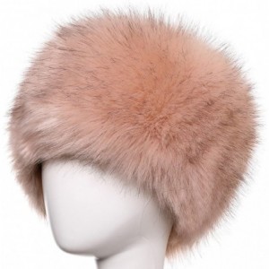 Skullies & Beanies Faux Fur Cossack Russian Style Hat for Ladies Winter Hats for Women - Pink With Black Tip - CR18KD0KXEL $2...