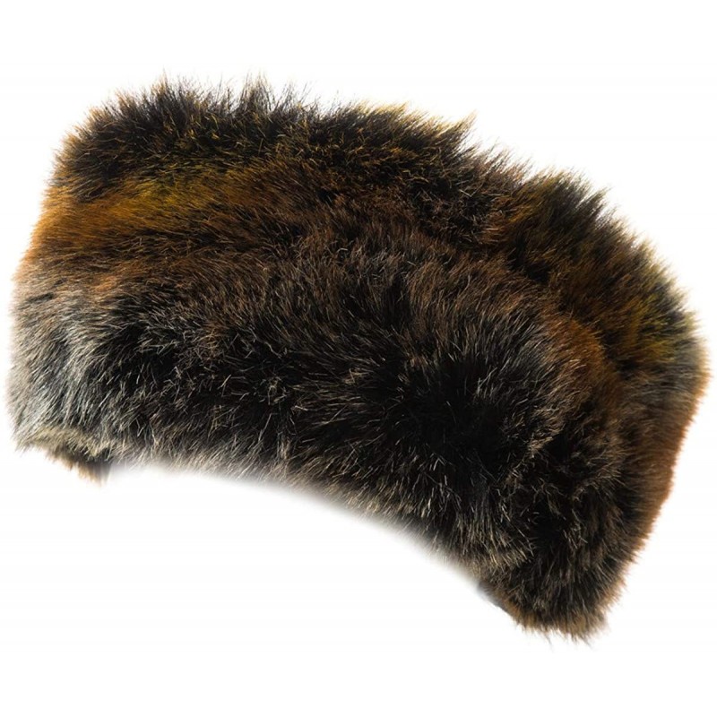 Cold Weather Headbands Cozy Warm Hair Band Earmuff Cap Faux Fox Fur Headband with Stretch for Women - B1-dazzle Colour - CY18...