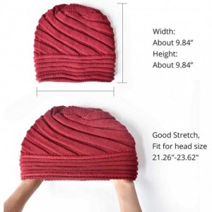 Skullies & Beanies Knit Slouchy Beanie Hats for Women Oversized Warm Winter Hats Baggy Ski Cap - White - CL18WYMH5YY $22.94