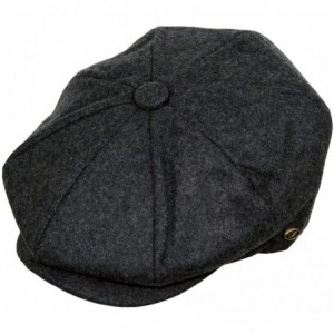 Newsboy Caps Men's Classic 8 Panel Wool Blend newsboy Snap Brim Collection Hat - Grey - CC1289GK1V1 $68.76