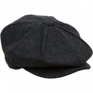 Newsboy Caps Men's Classic 8 Panel Wool Blend newsboy Snap Brim Collection Hat - Grey - CC1289GK1V1 $59.86