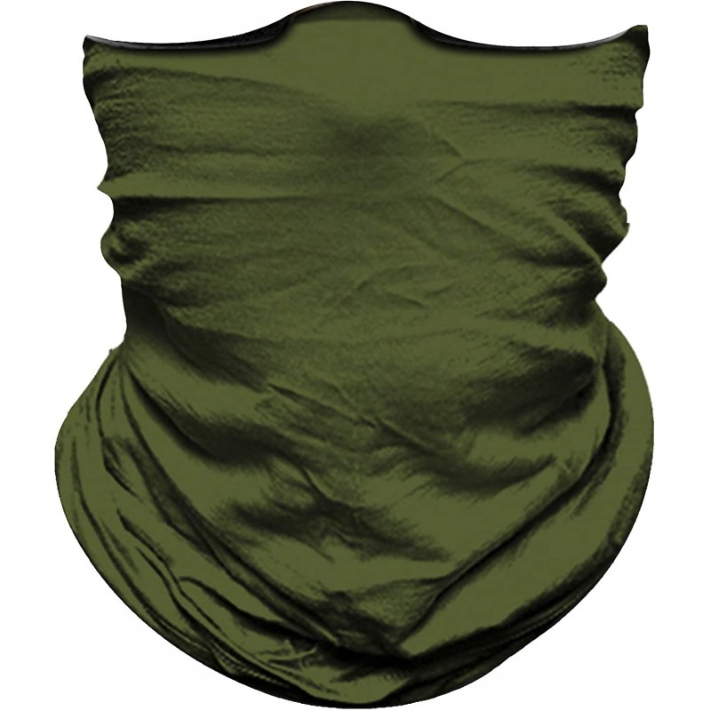 Balaclavas Seamless Bandana Face Mask Rave Men Women for Dust Sun Wind Protection - Dark Green - CU198GDIMA2 $23.59