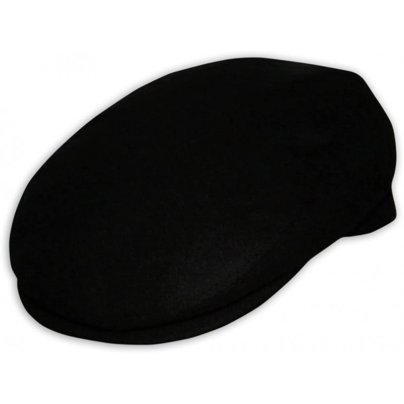 Newsboy Caps Mens Womens Wool Winter Flat Cap Italian Designer Hat (CT514) - Black - C111UJOZHO3 $34.30